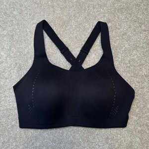Lululemon Air Support Cross Black Sports Bra Adjustable Straps Band Size 38DD